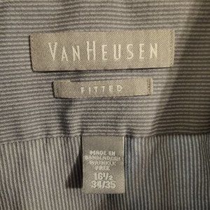 VanHeusen Striped Light Grey Dress Shirt